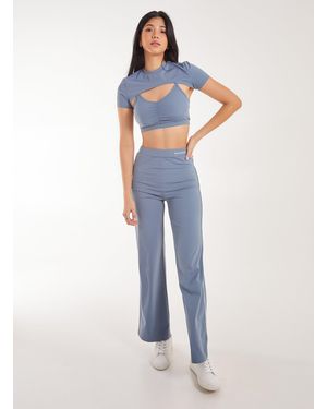 Pink Vanilla Super Soft Active Yoga Trousers - Blue