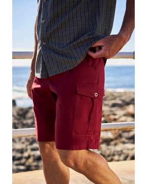Mountain Warehouse 'Lakeside' Twill Cotton Cargo Shorts With Multiple Pockets - Red
