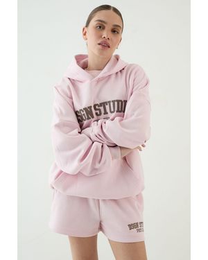 DSGN Studio Applique Oversized Hoodie - Pink
