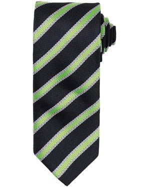 PREMIER Stripe Waffle Tie /Lime) - Green
