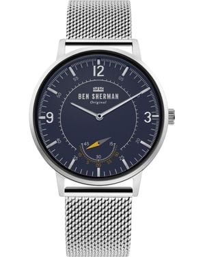 Ben Sherman Silver Steel Watch - Blue