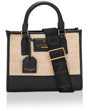 Kurt Geiger Kgl Sm Chiswick Tt Raffia Bag - Black