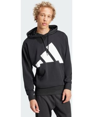 adidas Essentials Big Logo French Terry Hoodie - Black
