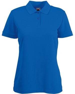 Fruit Of The Loom Lady-Fit 65/35 Short Sleeve Polo Shirt (Royal) - Blue