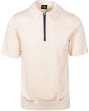 Paul Smith Jumper Ss Polo Cotton - Natural