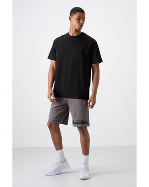 TOMMY LIFE Fleece Sweat Shorts - Black