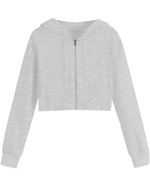 Miso Cropped Hoodie - Grey