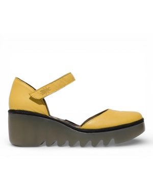 Fly London Biso305Fly Suede Leather Wedge Sandals - Metallic