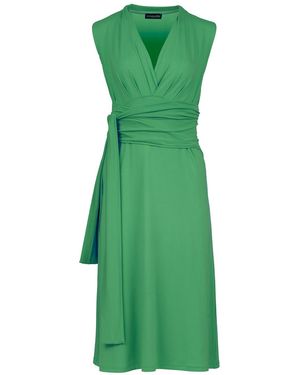 Conquista Jersey Empire Line Dress - Green
