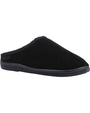 Hush Puppies Ashton Suede Slippers - Black