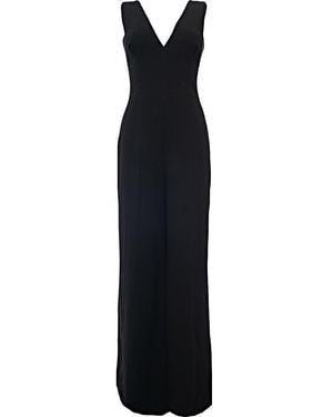 Emilia Wickstead Ross Double Crepe Slvless N-Neck Jumpsuit - Black