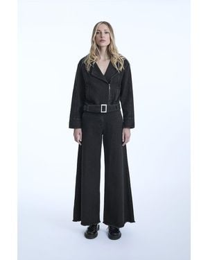 James Lakeland Denim Biker Jacket - Black
