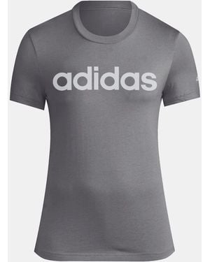 adidas Essentials Slim Logo T-Shirt - Grey