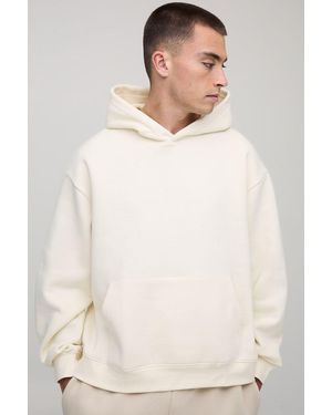 BoohooMAN Basic Oversized Boxy Hoodie - Natural