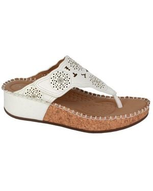 Cipriata Corina Toe-Post Sandals - White