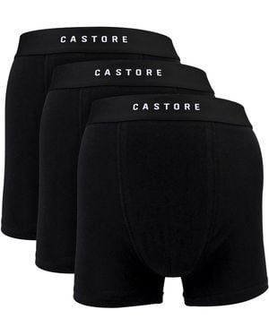Castore 3-Pack Katoenen Boxershorts Zacht Comfortabel Ondersteunend Ondergoed - Zwart