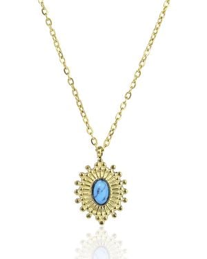 The Jewellery Stockroom Plated Stainless Steel Boho Pendant Necklace - Metallic