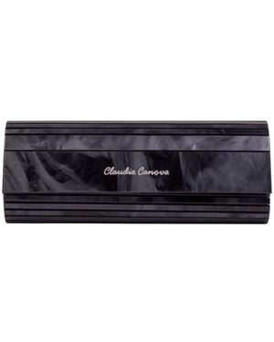Claudia Canova Acrylic Pearlescent Clutch Bag - Blue