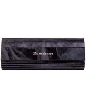 Claudia Canova Acrylic Pearlescent Clutch Bag - Blue