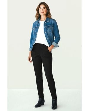 Secret Label Suedette Front Seam Leggings - Blue