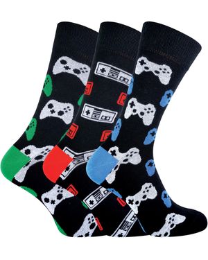 Sock Snob Retro Gaming Funky Novelty Video Game Socks 6-11 - Blue