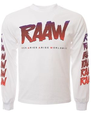 Aries Long Sleeve Raww T-Shirt - White