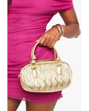 Boohoo Quilted Structured Grab Bag - Pink