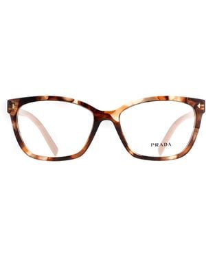 Prada Rectangular Caramel Havana Pr15Zv - Brown