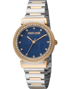 Roberto Cavalli Rc5L039M0115 Quartz Stainless Steel 5 Atm 32 Mm - Blue