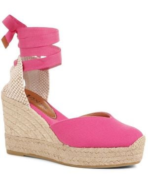 Jones Bootmaker Alyssa Wedge Espadrille Sandals - Pink