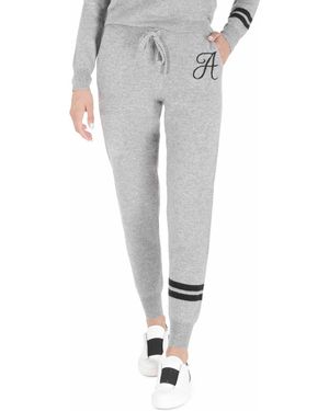 Crown of Edinburgh Cashmere Track Trousers Morningside A - Grey