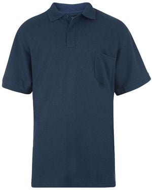 KAM Jeanswear Kam Polo Shirts Short Sleeve Plus Size - Blue