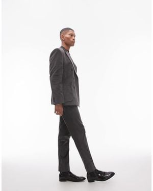 TOPMAN Skinny Cord Suit Trousers - White