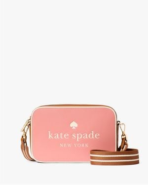 Kate Spade Oh Snap Colourblock Saffiano Leather Mini Camera Bag - Pink