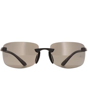 Serengeti Rimless Matte Trivex Polarized Smoke Rick - Brown