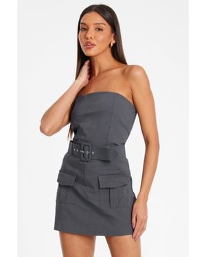 Quiz Bandeau Skort Playsuit - Blue