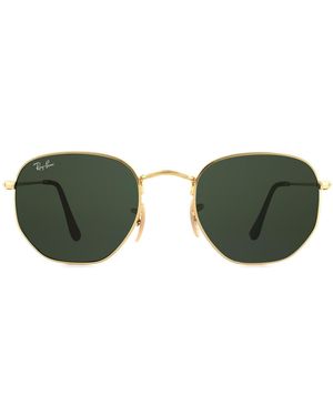 Ray-Ban Sunglasses Hexagonal 3548N 001 G-15 Metal - Green
