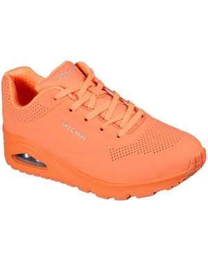 Skechers Lace Up Trainer Low Top Trainers - Orange
