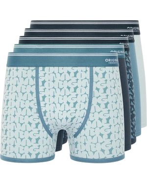 Crosshatch Dringal Boxer Shorts (Pack Of 5) - Blue