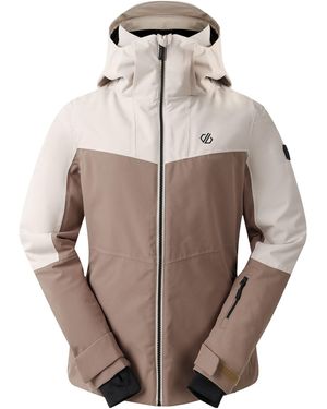 Dare 2b Ladies Iced Waterproof Ski Jacket Morn/Pine Bark) - Grey