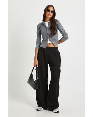 Boohoo Tall Wide Leg Cargo Joggers - Black