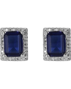Orphelia 'Enora' 925 Sterling Stud Earrings - Blue