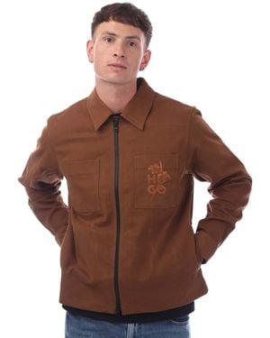 BOSS Evalom Corduroy Overshirt - Brown