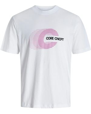 Jack & Jones T-Shirt,Cotton Short Sleeve Summer - White