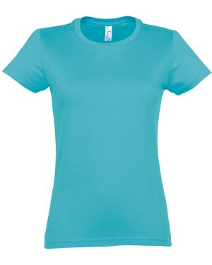 Sol's Ladies Imperial Heavy Short Sleeve T-Shirt Atoll) - Blue