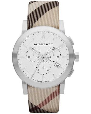 Burberry Bu9357 Watch Chronograph The City Nova - Metallic