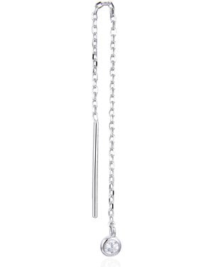 Gena Paris 'Round' 925 Sterling Zilveren Oorknop - Metallic