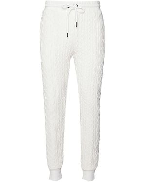 Criminal Damage Kabelgebreide Off White Track Broek - Wit