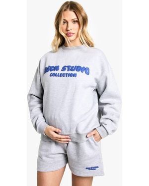 Boohoo Maternity Dsgn Studio Short Tracksuit - Blue