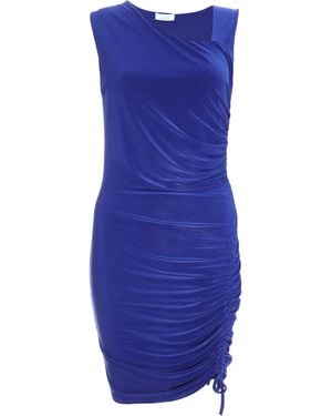 Quiz Royal Ruched Bodycon Mini Dress - Blue